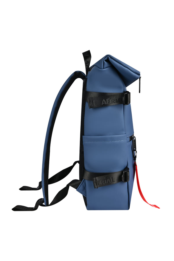 Aerial Urban Dark Blue Roll-Top Backpack