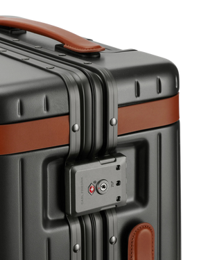 Carl Friedrik The Carry On Grey/Cognac Suitcase
