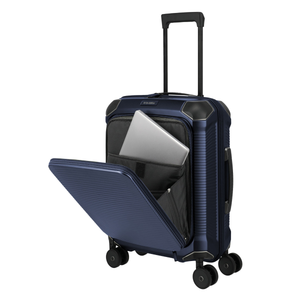 Travelite Millennium Small Navy Suitcase w/ Front Pocket