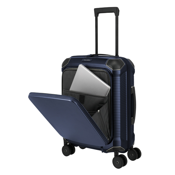 Travelite Millennium Small Navy Suitcase w/ Front Pocket
