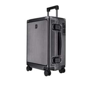Jekyll & Hide Black Aluminium Cabin Suitcase w/Front Pocket