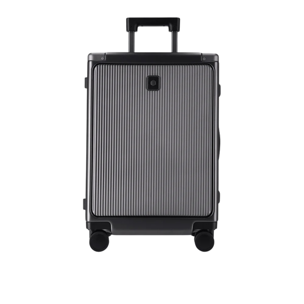 Jekyll & Hide Black Aluminium Cabin Suitcase w/Front Pocket