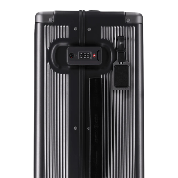Jekyll & Hide Black Aluminium Cabin Suitcase w/Front Pocket