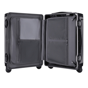 Jekyll & Hide Black Aluminium Cabin Suitcase w/Front Pocket