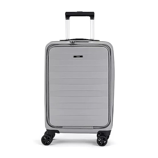 Rock Eden Grey Small Suitcase w/ Front Pocket