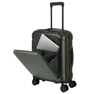 Travelite Millennium Small Pine Green Suitcase w/ Front Pocket