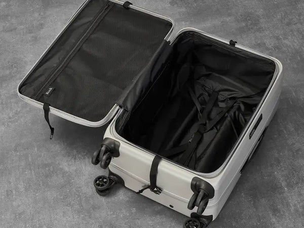 Rock Eden Grey Small Suitcase w/ Front Pocket