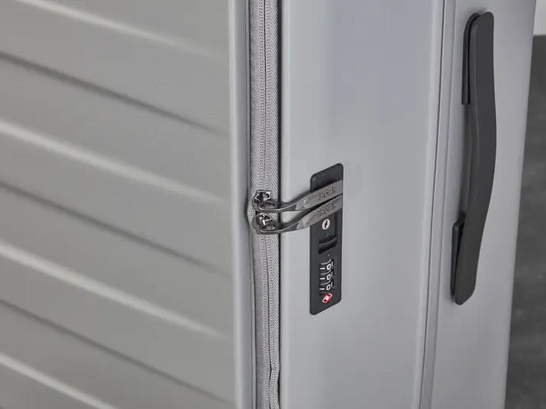 Rock Eden Grey Small Suitcase w/ Front Pocket