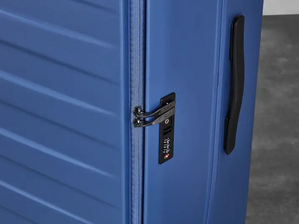 Rock Eden Indigo Small Suitcase w/ Front Pocket