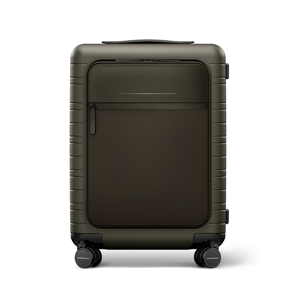 Horizn Studios M5 Essential Dark Olive Cabin Suitcase w/Front Pocket