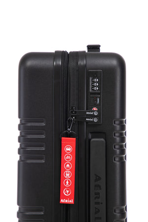 Aerial Cabin Size Black Suitcase w/ Easy Pocket