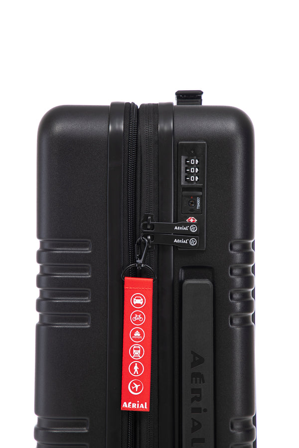 Aerial Cabin Size Black Suitcase w/ Easy Pocket