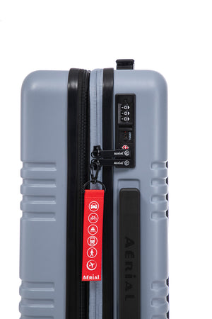 Aerial Cabin Size Light Blue Suitcase w/ Easy Pocket
