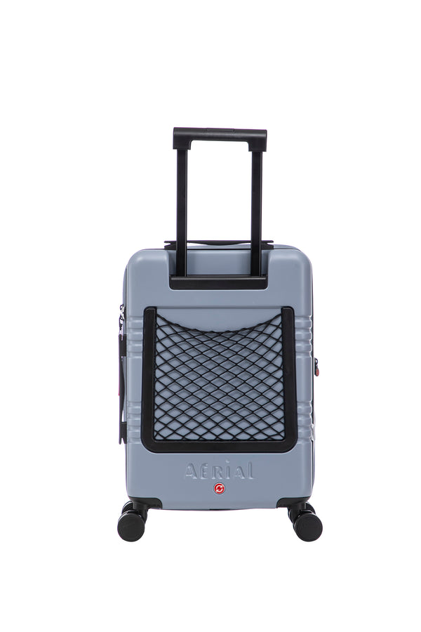 Aerial Cabin Size Light Blue Suitcase w/ Easy Pocket