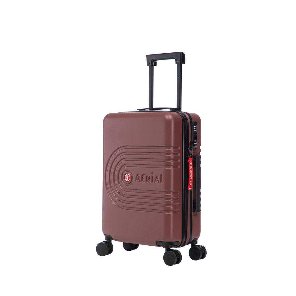 Aerial Cabin Size Burgundy Suitcase w/ Easy Pocket