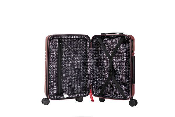 Aerial Cabin Size Burgundy Suitcase w/ Easy Pocket