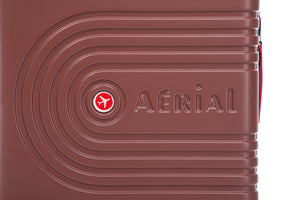 Aerial Cabin Size Burgundy Suitcase w/ Easy Pocket