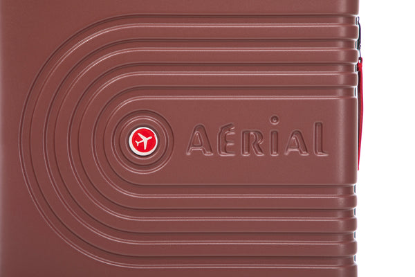 Aerial Cabin Size Burgundy Suitcase w/ Easy Pocket
