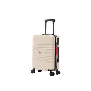 Aerial Cabin Size Beige Suitcase w/ Easy Pocket