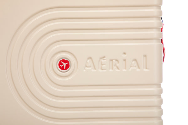 Aerial Cabin Size Beige Suitcase w/ Easy Pocket