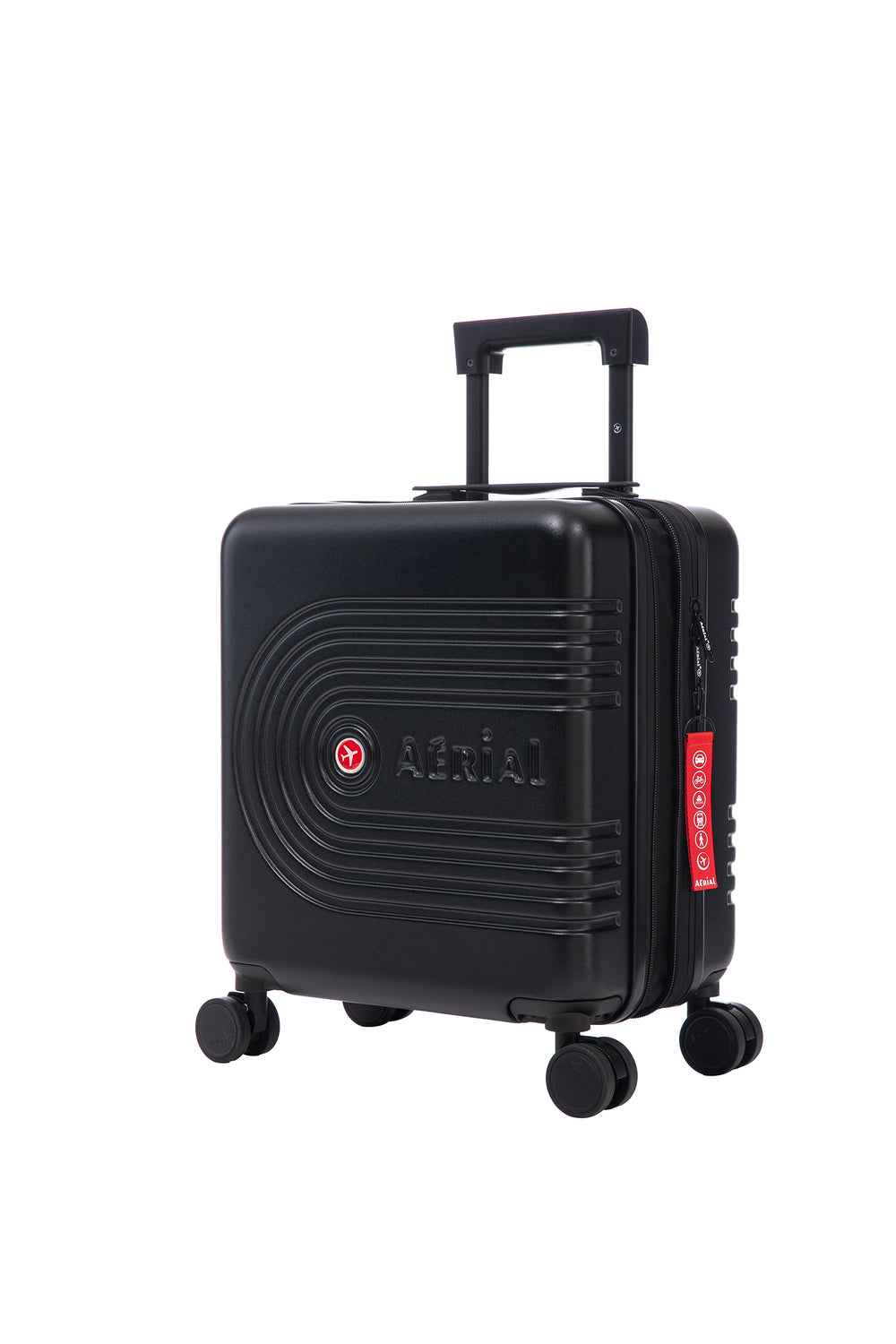 Aerial -ABS Under Seat Suitcase Black with Easy Rapid Pocket