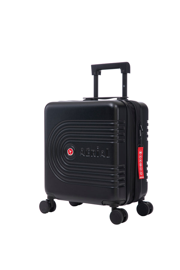 Aerial -ABS Under Seat Suitcase Black with Easy Rapid Pocket