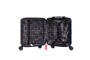 Aerial -ABS Under Seat Suitcase Dark Blue with Easy Rapid Pocket