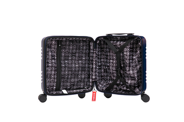 Aerial -ABS Under Seat Suitcase Dark Blue with Easy Rapid Pocket