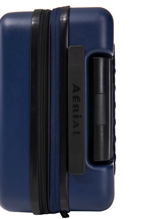 Aerial -ABS Under Seat Suitcase Dark Blue with Easy Rapid Pocket