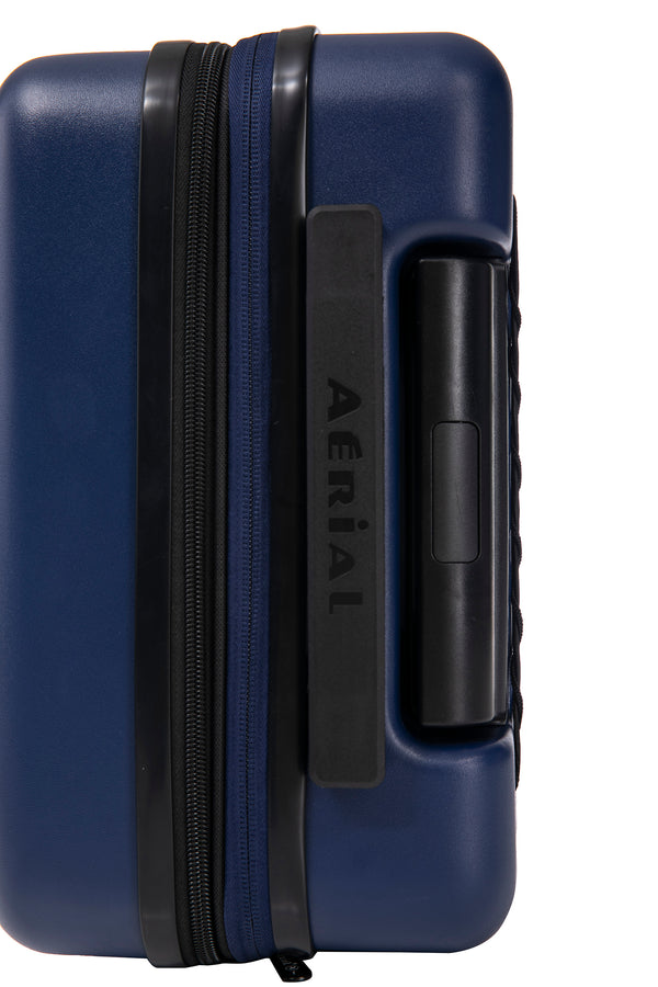 Aerial -ABS Under Seat Suitcase Dark Blue with Easy Rapid Pocket