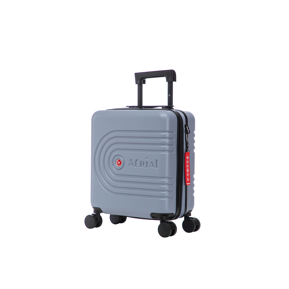 Aerial -ABS Under Seat Suitcase Light Blue with Easy Rapid Pocket