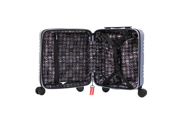 Aerial -ABS Under Seat Suitcase Light Blue with Easy Rapid Pocket