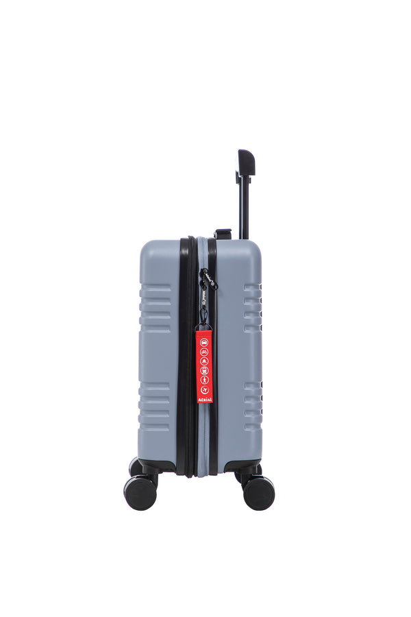 Aerial -ABS Under Seat Suitcase Light Blue with Easy Rapid Pocket