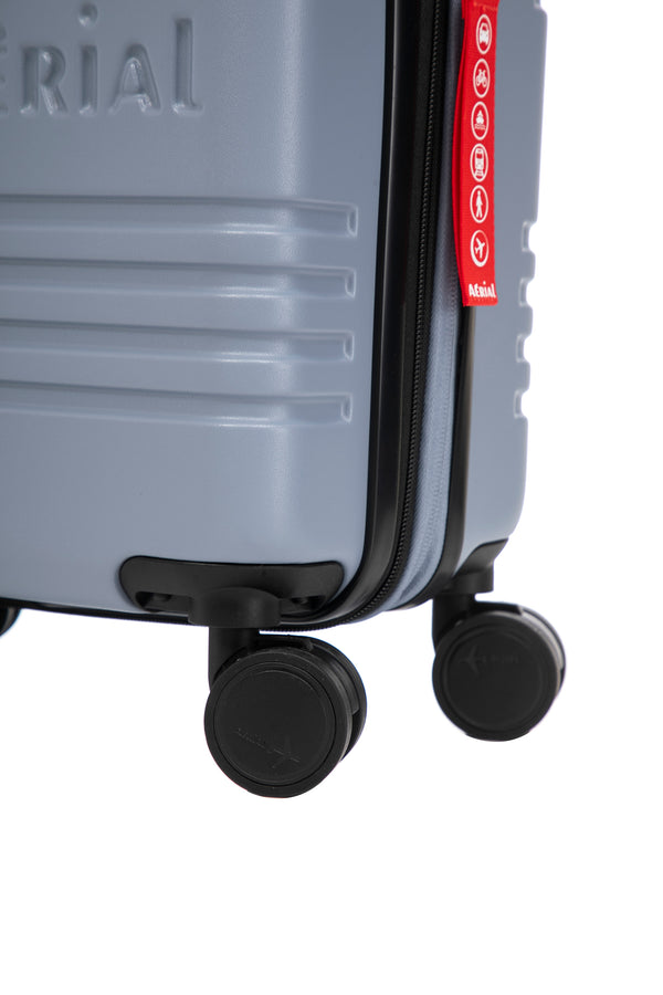 Aerial -ABS Under Seat Suitcase Light Blue with Easy Rapid Pocket