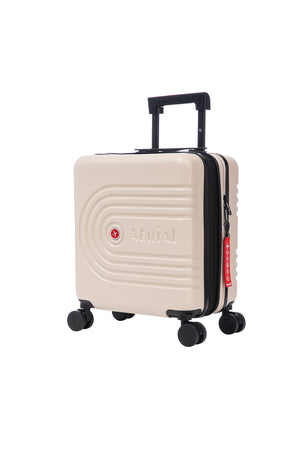 Aerial -ABS Under Seat Suitcase Beige with Easy Rapid Pocket