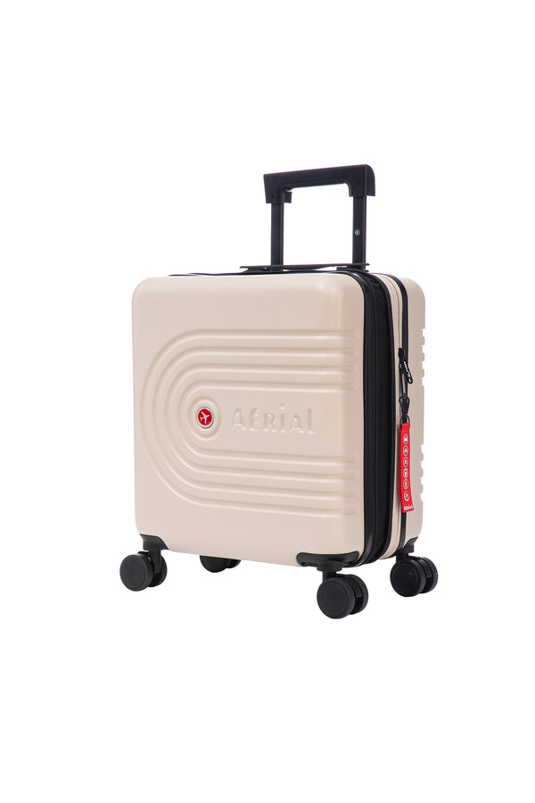 Aerial -ABS Under Seat Suitcase Beige with Easy Rapid Pocket
