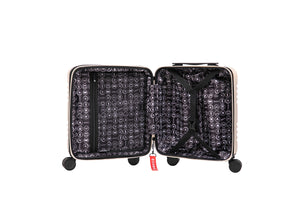 Aerial -ABS Under Seat Suitcase Beige with Easy Rapid Pocket