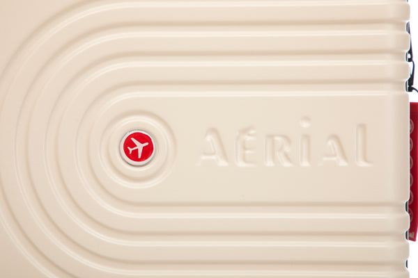 Aerial -ABS Under Seat Suitcase Beige with Easy Rapid Pocket