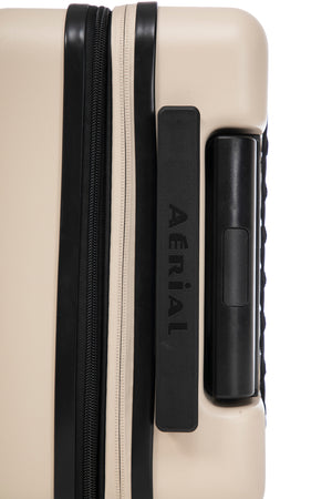 Aerial -ABS Under Seat Suitcase Beige with Easy Rapid Pocket