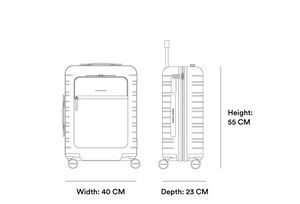 Horizn Studios M5 Essential Night Blue Cabin Suitcase w/Front Pocket