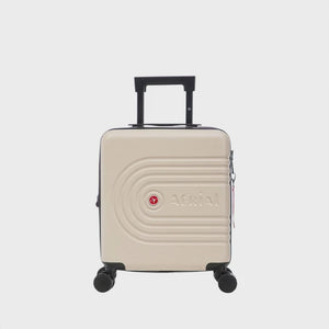 Aerial ABS Under Seat Suitcase Beige with Easy Rapid Pocket