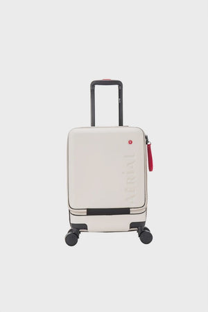 Aerial Multimedia Beige Cabin Suitcase w/Front Pocket