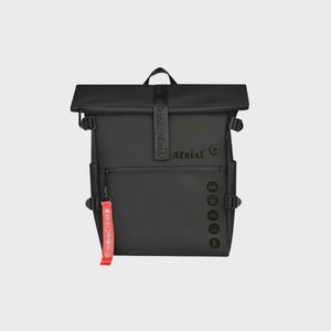 Aerial Urban Black Roll-Top Backpack