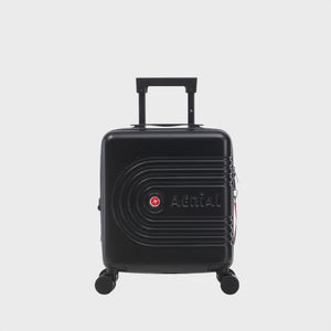 Aerial ABS Under Seat Suitcase Black with Easy Rapid Pocket