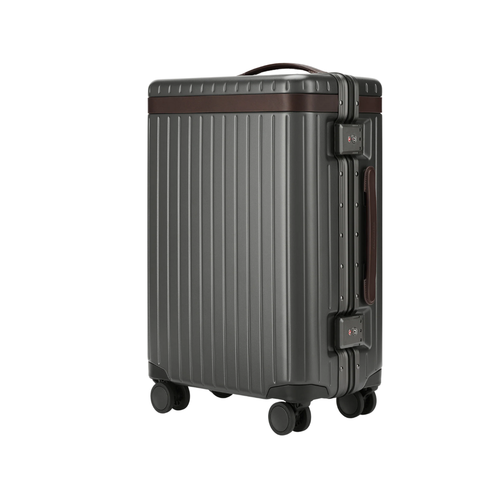 Carl Friedrik The Carry On Grey/Chocolate Suitcase
