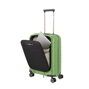 Travelite Mooby Green Small Suitcase w/Front Pocket