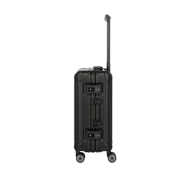 Travelite Next Aluminium Small Black Suitcase