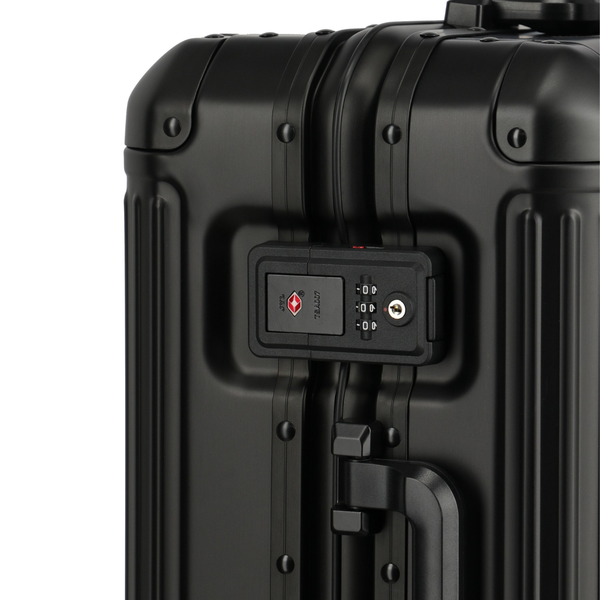 Travelite Next Aluminium Small Black Suitcase