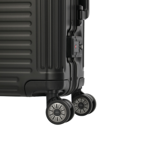 Travelite Next Aluminium Small Black Suitcase