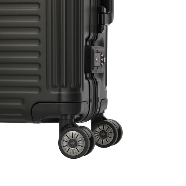 Travelite Next Aluminium Small Black Suitcase